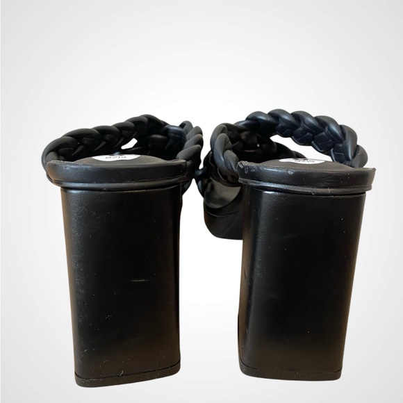 Women’s Anne Klein black braided sandals Block heel | Anne Klein | NWOB size 9 - Picture 4 of 9